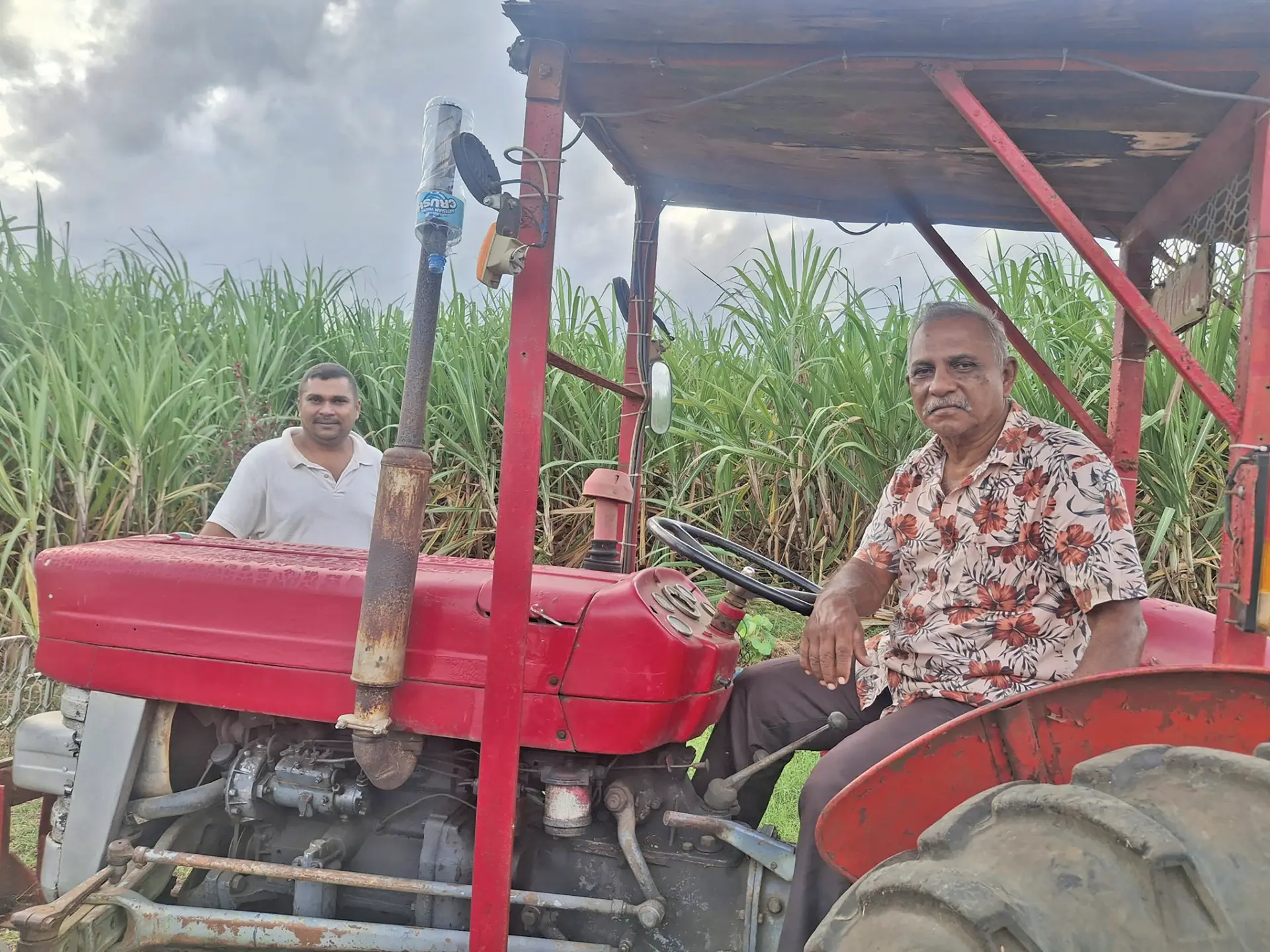 Bhibhi Khan and his son Nitesh Khan at Buabua in Lautoka. 