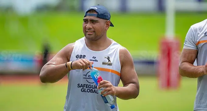 Rotuma born- ACT Brumbies loosehead prop Linghton Leli in Suva on February 14, 2025. Photo: Leon Lord