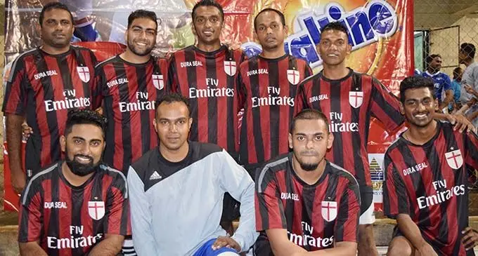Team Carpenters Finance during the Suva Business House Futsal League at the National Hockey Centre, Suva Photo: Bula Events Group 