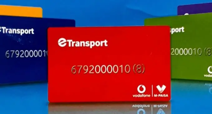 e-Transport cards  used in buses across the country