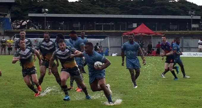 Photo caption: Action from the Kaiviti Silktails and St Mary’s rugby league clash for the New South Wales Rugby League’s Ron Massey Cup competition at Churchill Park, Lautoka, today. Photo: Waisea Nasokia.