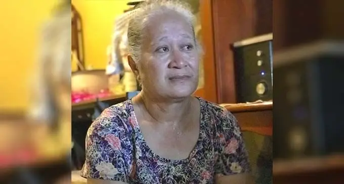 Mum in tears... Violet Jane Tanu on September 11, 2022, weeps for her late son, Kafoa Kamoe Tanu, who was killed in an alleged hit-and-run incident in Nasinu last Thursday. Photo: Jone Salusalu