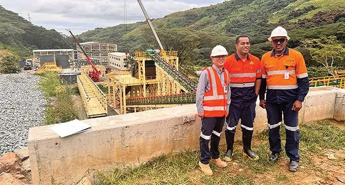 Minister for Lands and Mineral Resources Filimoni Vosarogo on his most recent visit this month of Tuvatu alkaline gold project.
