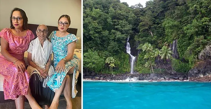 Karuna Chand(right) with her mother Sushila Bai and sister Rekha Singh at the Grand Pacific Hotel and Lavena Coastal Walk in Taveuni.