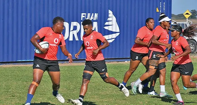 Members of the Vodafone Fijiana XV team during the captain’s run on June 19, 2024. Photo: Waisea Nasokia