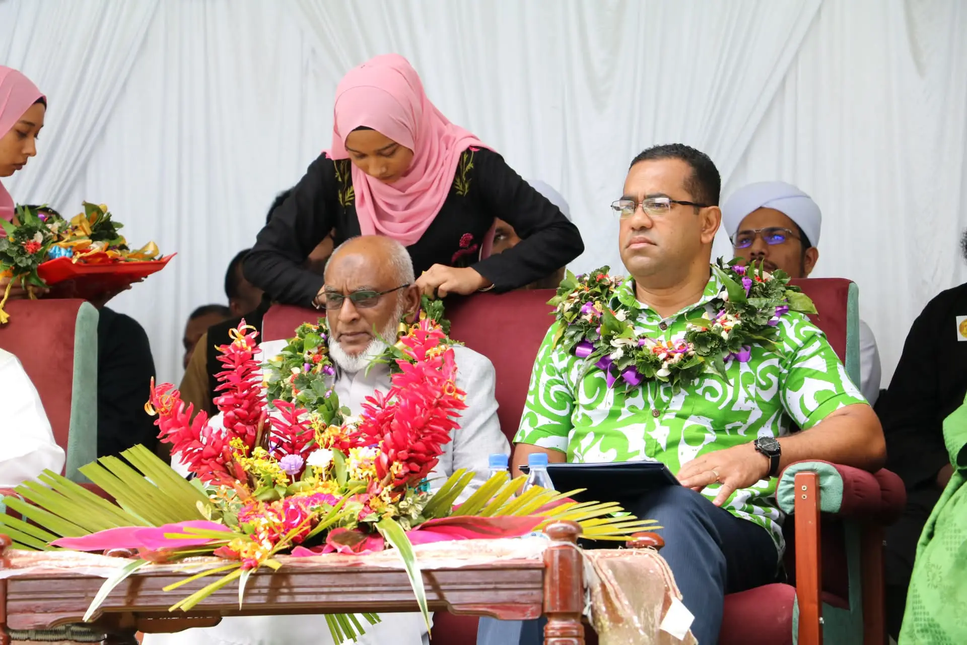 Minister for Lands and Mineral Resources Filimoni Vosarogo joins members of the Muslim community in Ba during celebrations marking the birth of Prophet Muhammad.