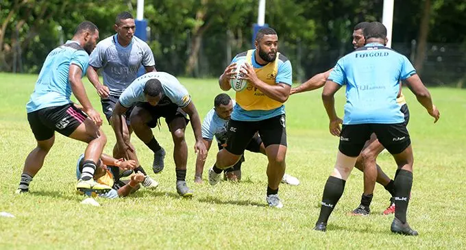 Fijian Latui forwards during training at Bidesi Park, Suva, on February 14, 2020. Photo: Ronald Kumar