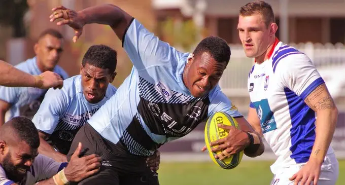 Eroni Mawi on attack for Fiji Airways Drua side during the 2017 Australia National Rugby championship. Mawi is also part of the Warriors squad. Photo Zimbio