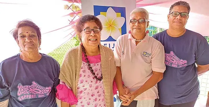 From Left: Sant Murti, Unaisi Lekenaua, Mereoni Taginadavui and Priscilla Peckham are cancer survivors in Labasa on September 30, 2023. Photo: Shratika Naidu