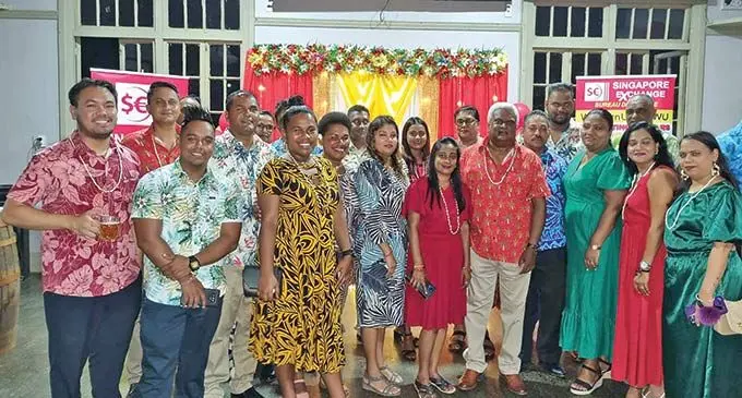 Singapore Exchange staff and clients during the Christmas Cocktail party at the Fiji Club on December 21, 2022. Photo: Laiseana Nasiga