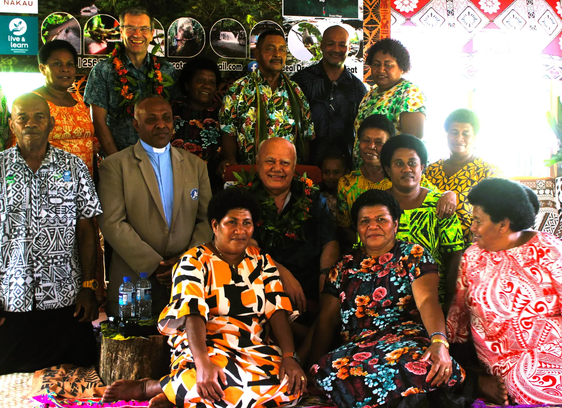 The people of Drawa in Cakaudrove with the Minister for Tourism, Viliame Gavoka.