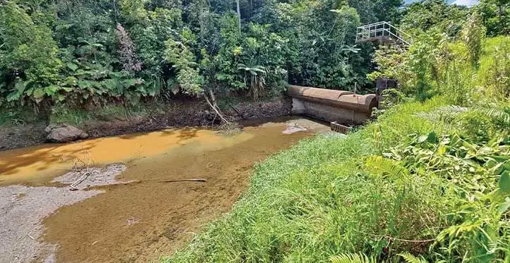 Water catchments drying up...One of Water Authority of Fiji’s Headworks 3 and water catchments on April 12, 2023. Photo: Water Authority of Fiji