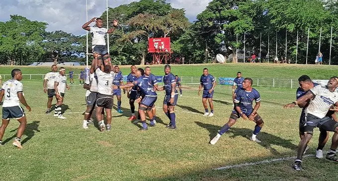 Action between Nadi and Nadroga during their Skipper Cup match. Photo: Waisea Nasokia
