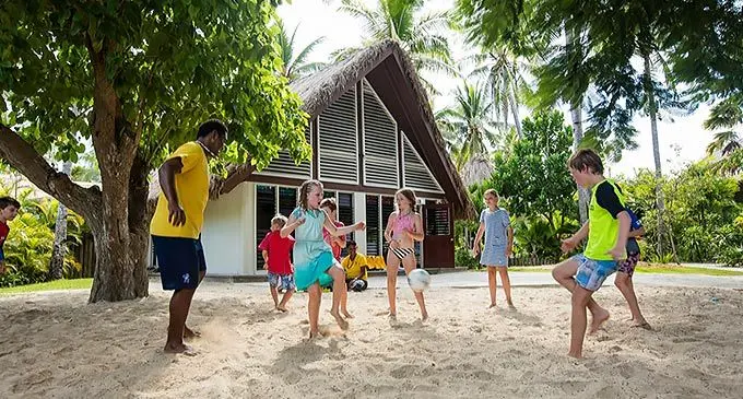 Beach games at Castaway Island, Fiji Resort.