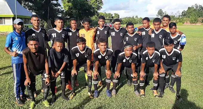 Labasa Muslim College U19 players pose for a team picture after winning the Labasa Zone two on September 9, 2022. They are now preparing for the Fiji Secondary School Football Association Inter-District Championship. Photo: Supplied