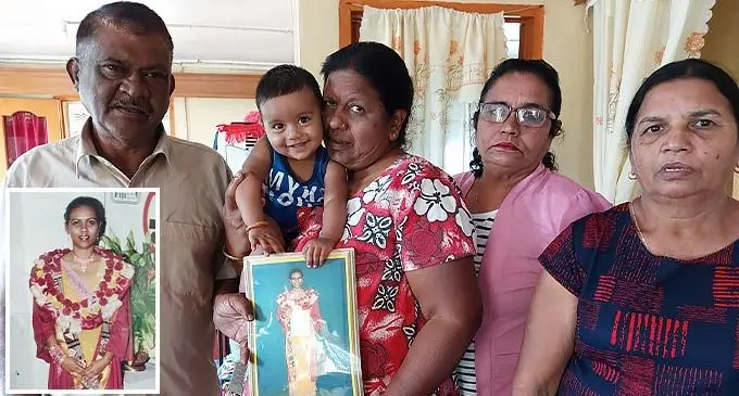 Parents Shri Chand, Aruna Chand holding seven-month-old, Krishan Chand-Sharma, Maya Wati (aunt) and Shanti Devi (aunt) at the family’s home in Saru, Lautoka on October 26, 2022. Photo: Nicolette Chambers