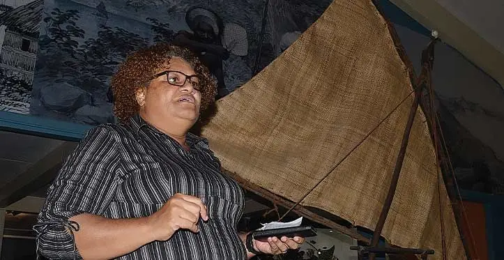 Fiji Museum Senior Exhibition officer, Vika Musumoto says they are ready with digital exhibition on Ratu Sir Lala Sukuna day celebration on May 23, 2023. Photo: Ronald Kumar