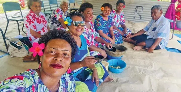 Women of Nadroga-Navosa and guests at Vaka Village during the Juvou Day event Photo: Name Phographer