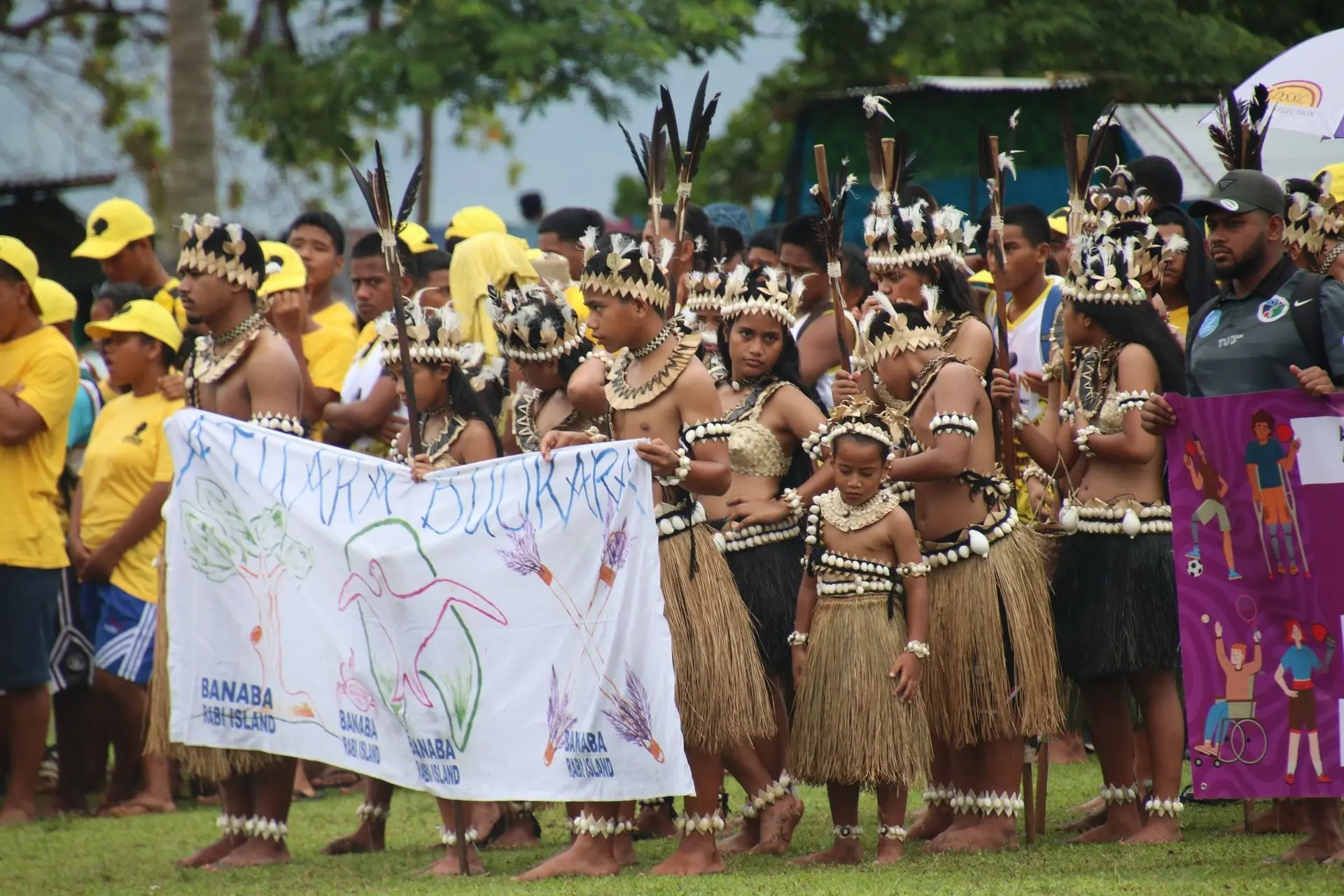 Suva Banaban Cultural Dance Group at Nuku, Tabwewa village on Rabi Island.