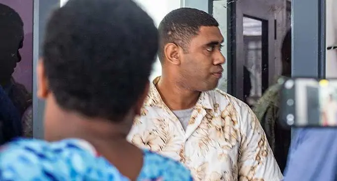 Inoke Qaloloma outside the High Court in Suva on January 15, 2024. Photo: Beranadeta Nagatalevu