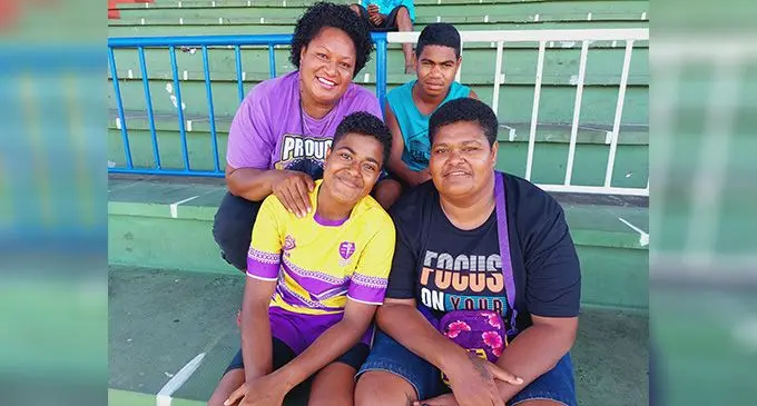 Tavenisa Marama (front left) with her mother Torika Bula (right and aunt Asilika Marama (beck left) at Churchill Park, Lautoka on August 6, 2022. Photo: Sereana Salalo