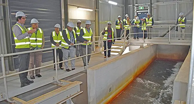 Prime Minister Voreqe Bainimarama (second from left) his delegation and officials at the Sydney Desalination Plant in Australia on September 13, 2019. Photo: PM's Office
