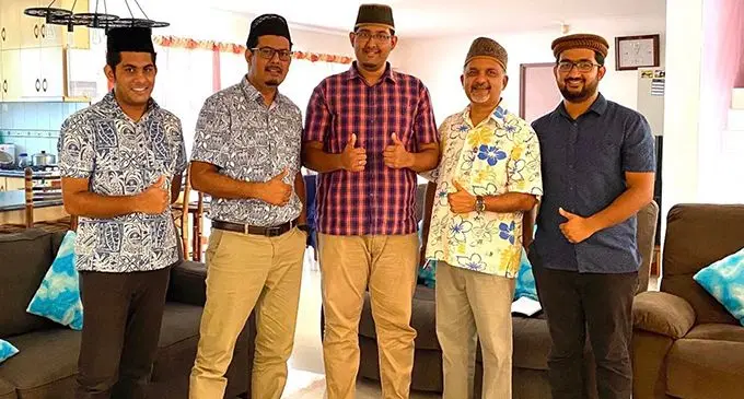 From left to right: Aftaab Khan, Ashfaaq Khan, Munauwar Khan, Ezaz Khan and Mubashir Khan from the Alhamd family.