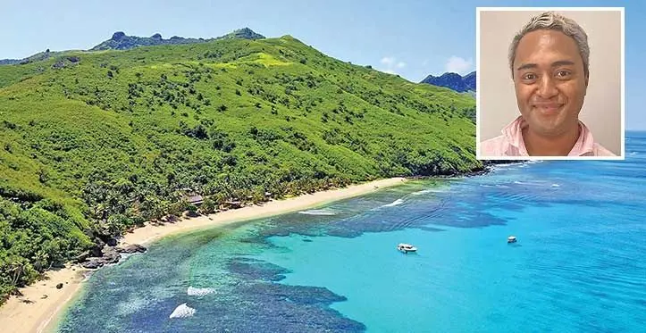 Yasawa island. INSET: Taniela Matanimeke. Photo: Oyster Yachts
