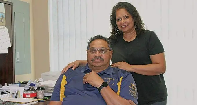 Ganesh Murti with his wife Rohini Murti in Vancouver, Canada. Photo: Selita Rabuku