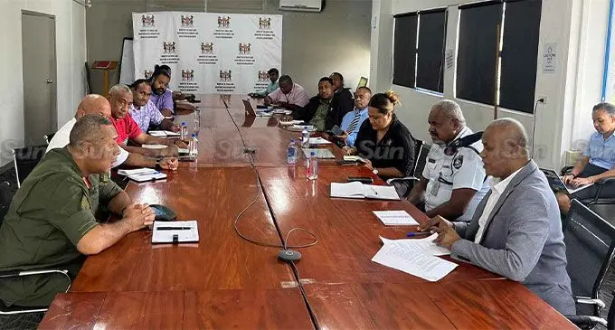 Emergency Committee meeting this morning at the Ministry of Disaster Management Office. Photo: NDMO