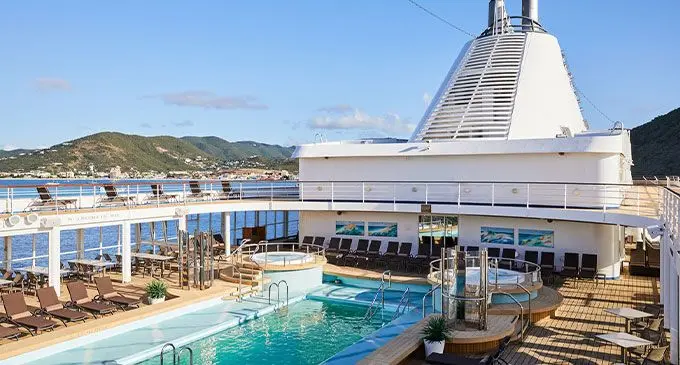 The pool deck on board Silver Shadow