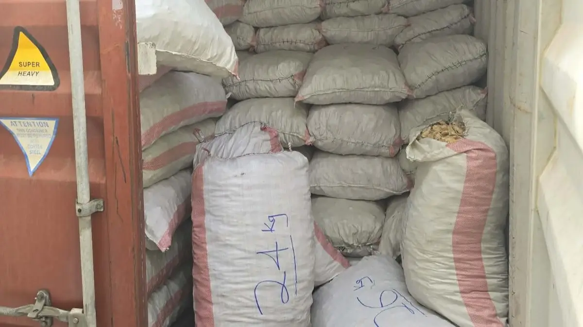 One of the containers that was allegedly broken into at the Suva Port. 