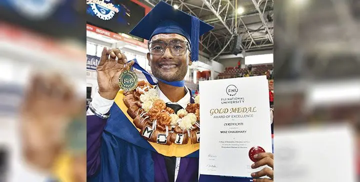 Moiz Chaudhary credits his late father and mother for pushing him to succeed. Photo: Ronald Kumar