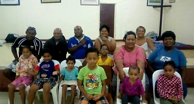 Fijian families at evacuation centre in Nukualofa, Tonga on February 12, 2018.   Photo: Lusi Kikau