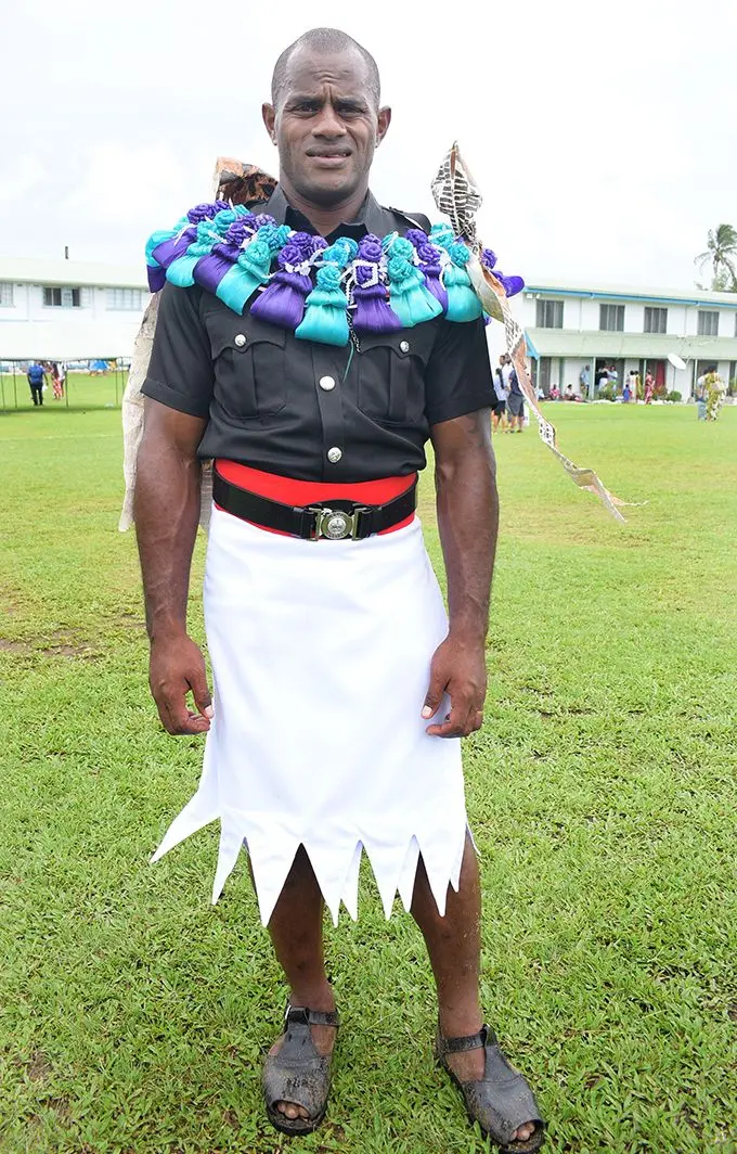 Police Constable Joeli Lutumailagi after the passing out parade at the Nasova Police Academy, Suva, on October 18, 2019. Photo: Ronald Kumar