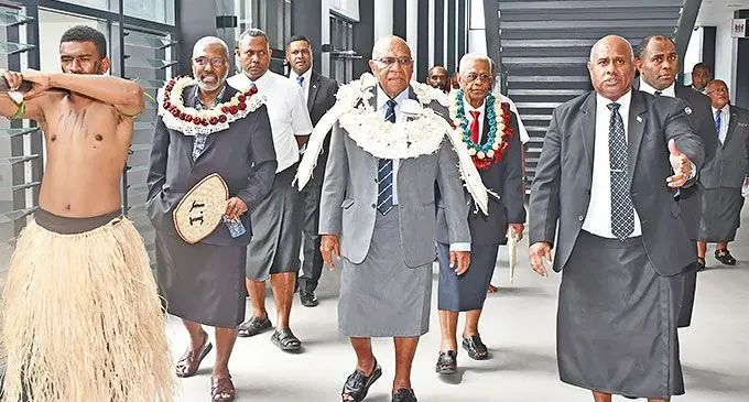 Prime Minister Sitiveni Rabuka tours the Ba High Court complex on October 30, 2024.