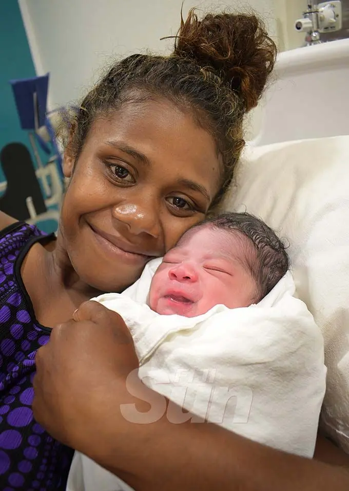 Best Christmas gift...Kelera Drekete 23, with her Christmmas day baby at Makoi Maternity Unit on December 25, 2019. Photo: Ronald Kumar.