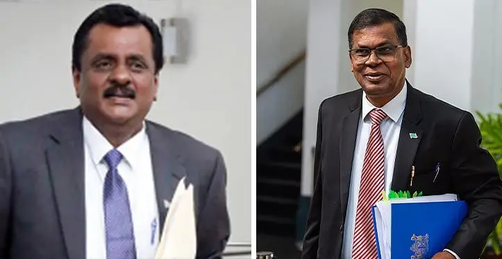 FijiFirst Member of Parliament, Parveen Bala, and Minister for Finance Biman Prasad.