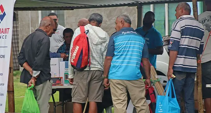 People of Vanuabalavu in Lau visit the Merchant Finance booth. Photo: Laiseana Nasiga