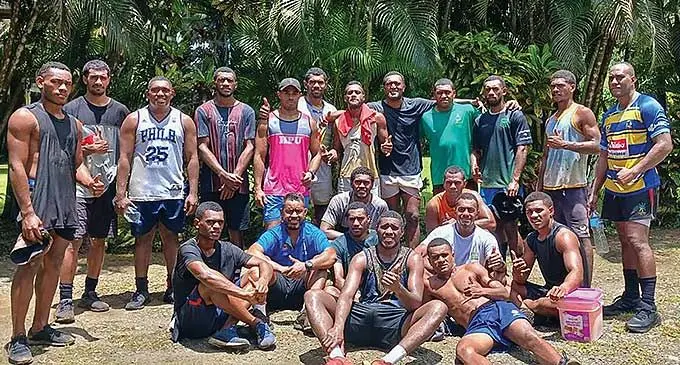 Flametree Waimanu rugby sevens team following their morning training session on March 19, 2024. Photo: Waimanu Rugby