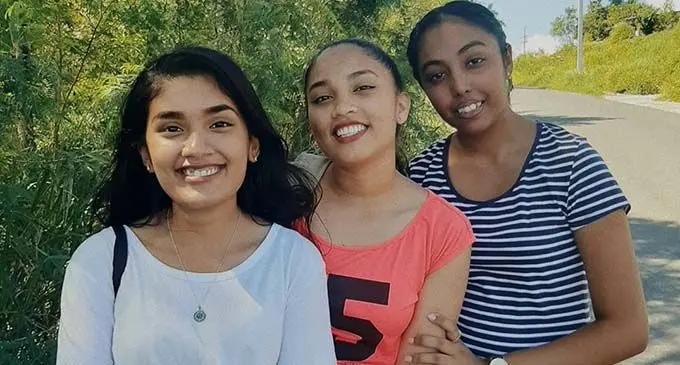 From left: Inari Fiji president Malika Singh, Ayoshna Kumar and Janhvi Chand.