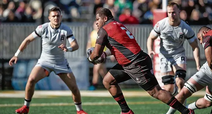 Former Flying Fijians hooker and Nadi captain Veremalua Vugakoto leads the charge for Utah Warriors during the Major League Rugby in the United States of America.. Photo: Utah Warriors