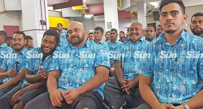 Workers under the Pacific Labour Mobility scheme, at Kshatriya Hall, Suva. Photo: Viliame Tawanakoro