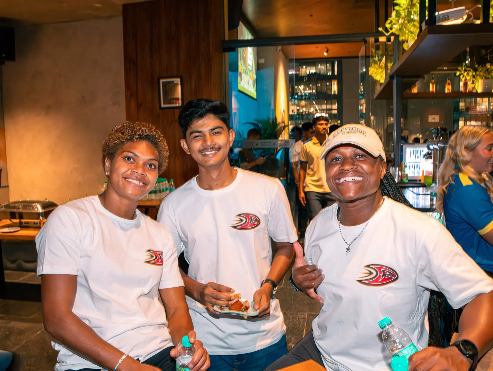 Fiji women’s 7s forward Silika Qalo with her Delhi Redz team-mates in New Delhi, India, on June 14, 2026.  Photo: Delhi Redz