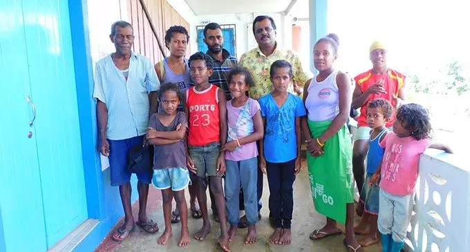 From left: Minister for Youth and Sports Parveen Bala, with the family of the late Timoci Tiqara in Ra. Photo: Susana Hirst-Tuilau