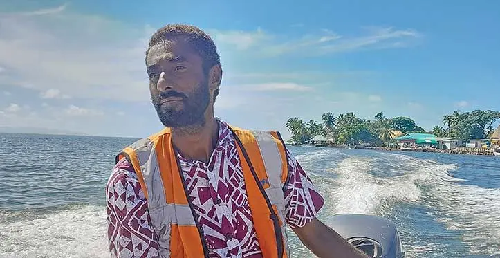 Inoke Bakoso transporting passengers to Bau Island on May 23, 2023. Photo: Wati Talebula-Nuku