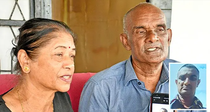 Parents Satya and Satrupa Chand are hoping for the safe return of their son, Arvin Chand, a taxi driver, who has been reported missing after Diwali. Photo: Ronald Kumar/ Inset: Arvin Chand went missing just after Diwali