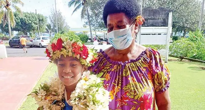 Jacinta with grandmother Va Konu-Rainima. 