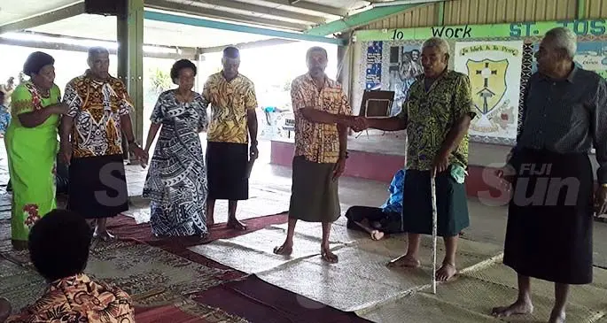 Descendants of the Borron family and descendents of the original people of Mago Island during the ceremony at St Joseph the Worker Primary School in Nakasi on February 20, 2021. Photo: Wati Talebula-Nuku