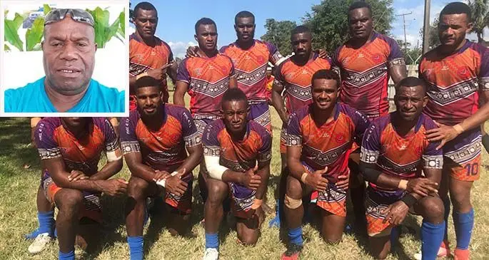 Tabadamu rugby 7s team during the Fiji Bitter Nawaka 7s tournament at Prince Charles Park, Nadi on February 21, 2020. Photo: Waisea Nasokia Inset: Leone Naikasau (Snr)